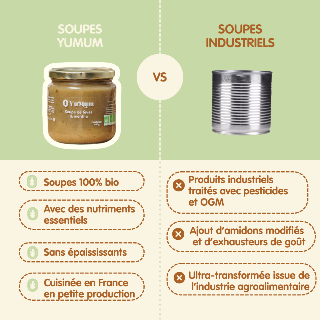 Soupe fèves & menthe