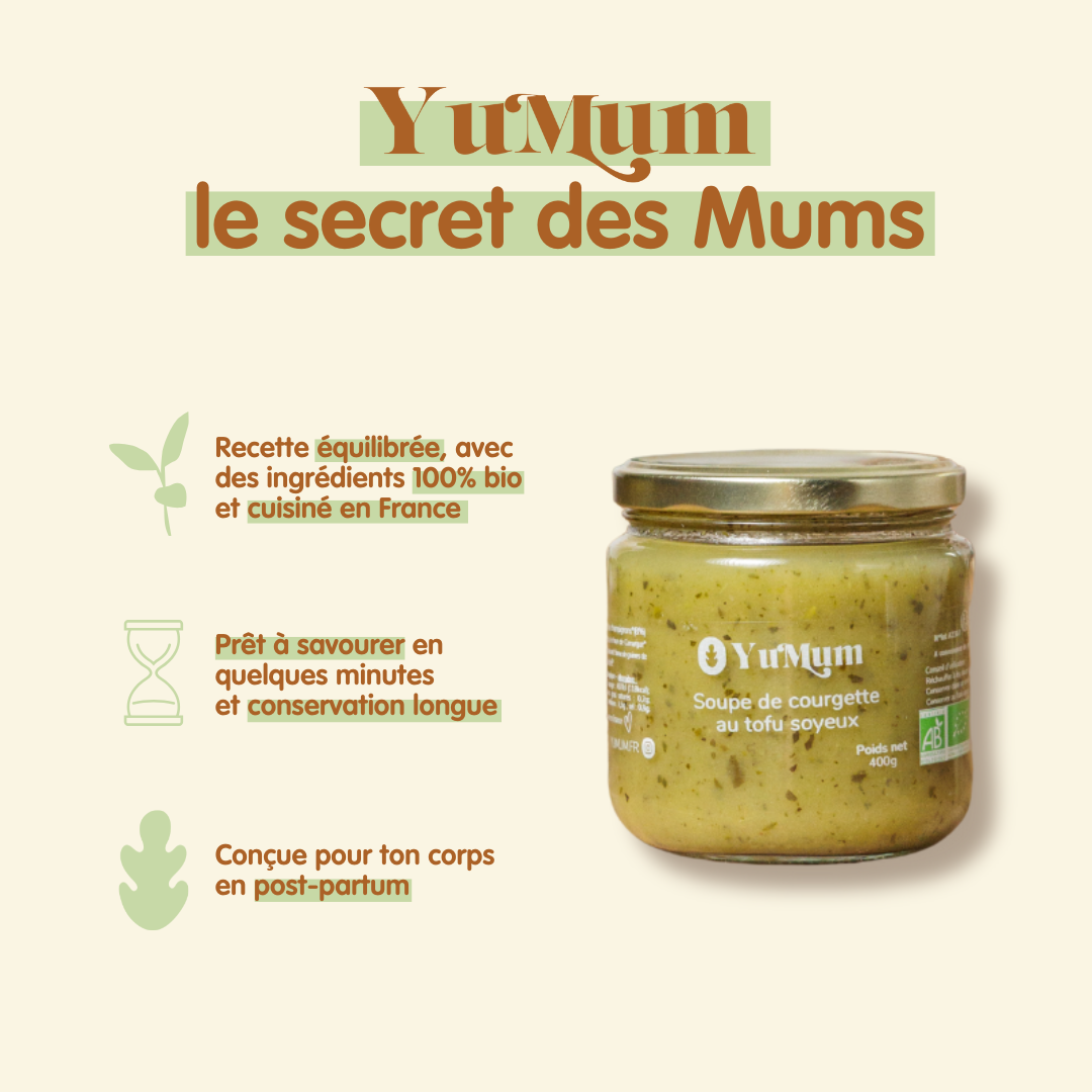 Soupe courgettes & tofu soyeux