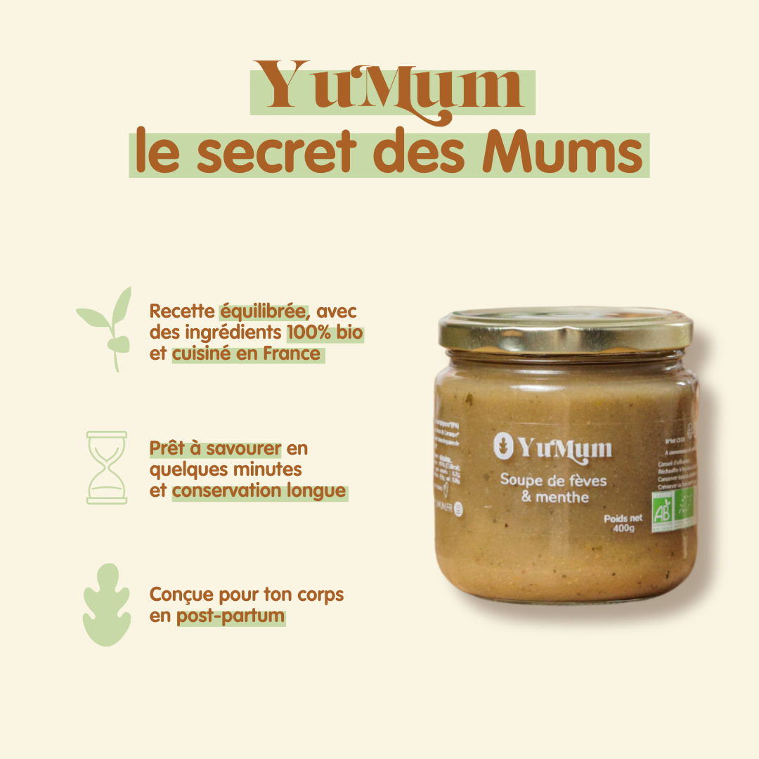 Soupe fèves & menthe