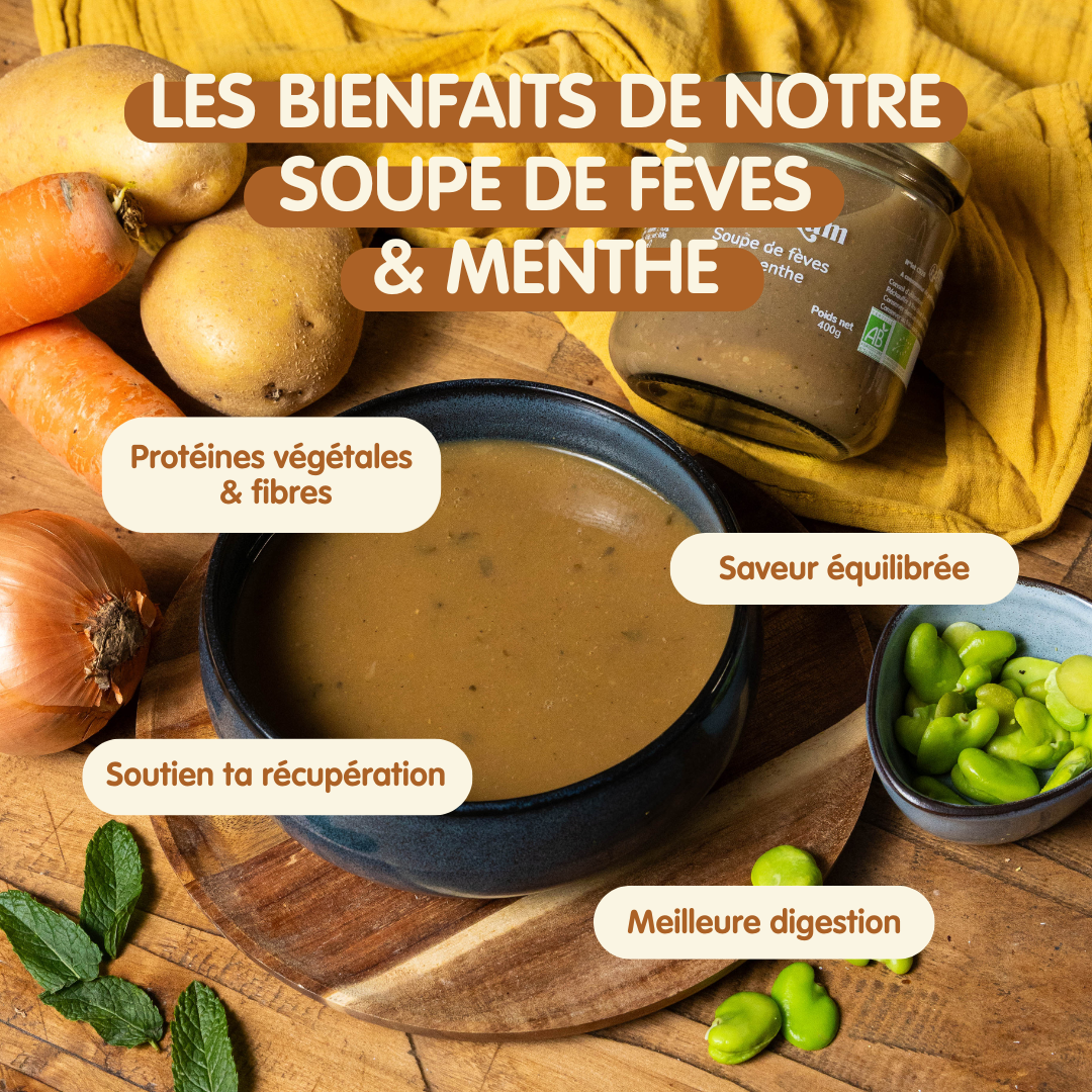 Soupe fèves & menthe