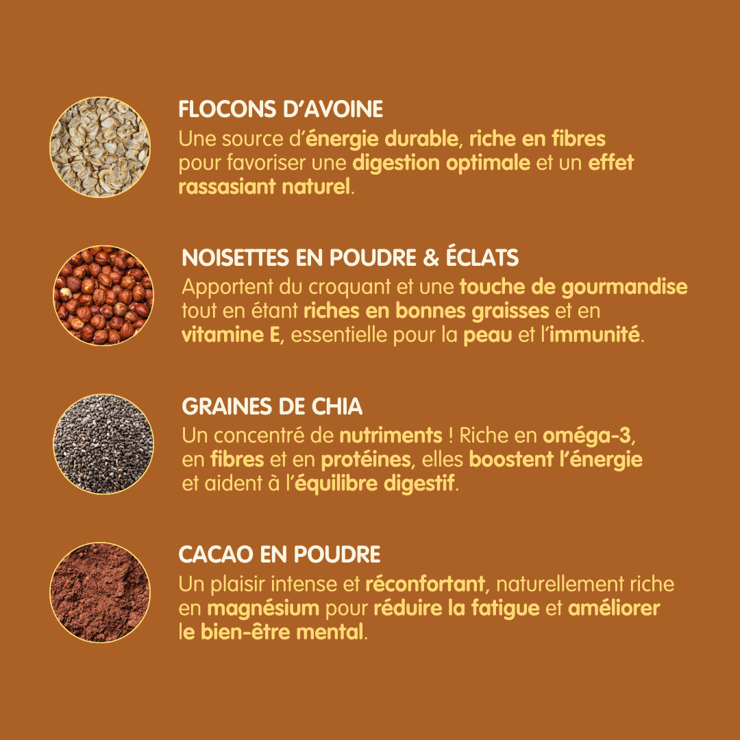 Overnight Porridge Cacao & Noisette