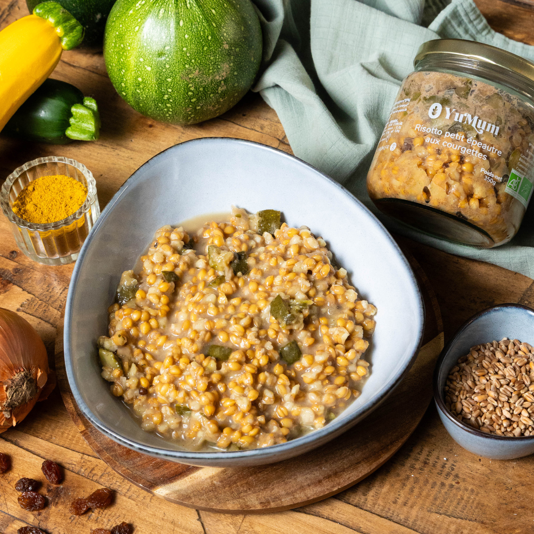 Risotto de petit épeautre et courgettes