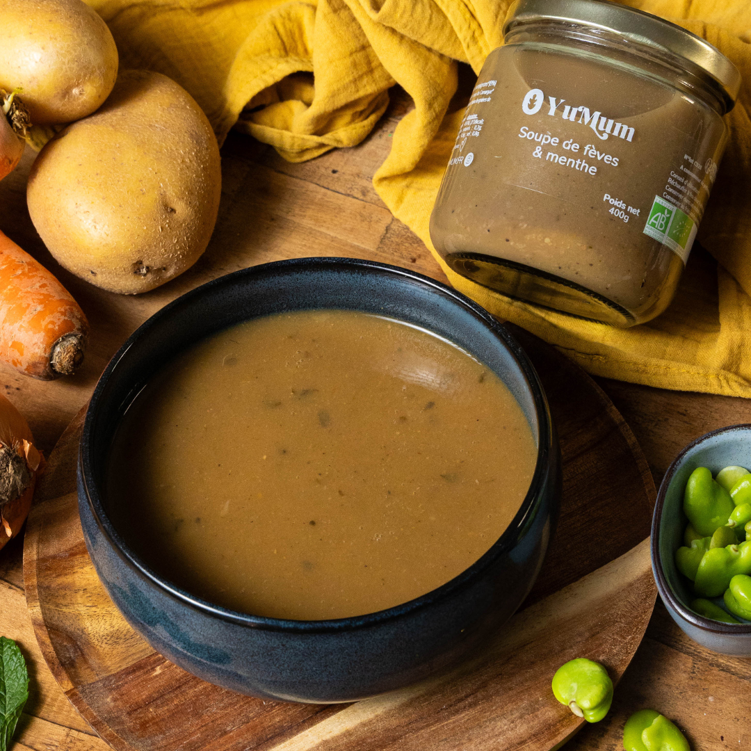 Soupe fèves & menthe