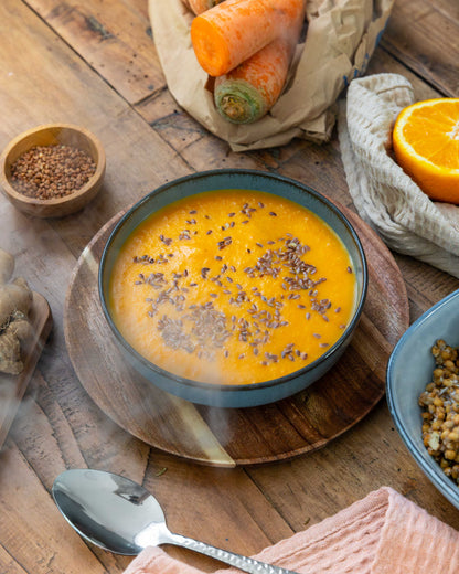 Soupe de carottes - orange et gingembre