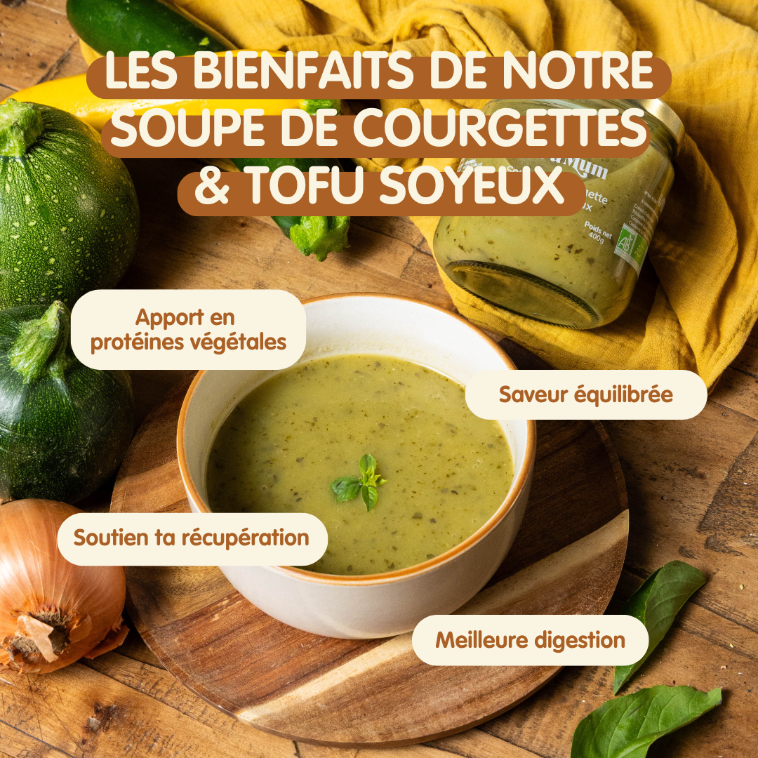 Soupe courgettes & tofu soyeux