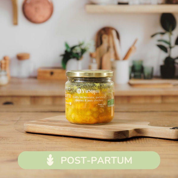 Curry de brocolis - patates douces et pois chiches