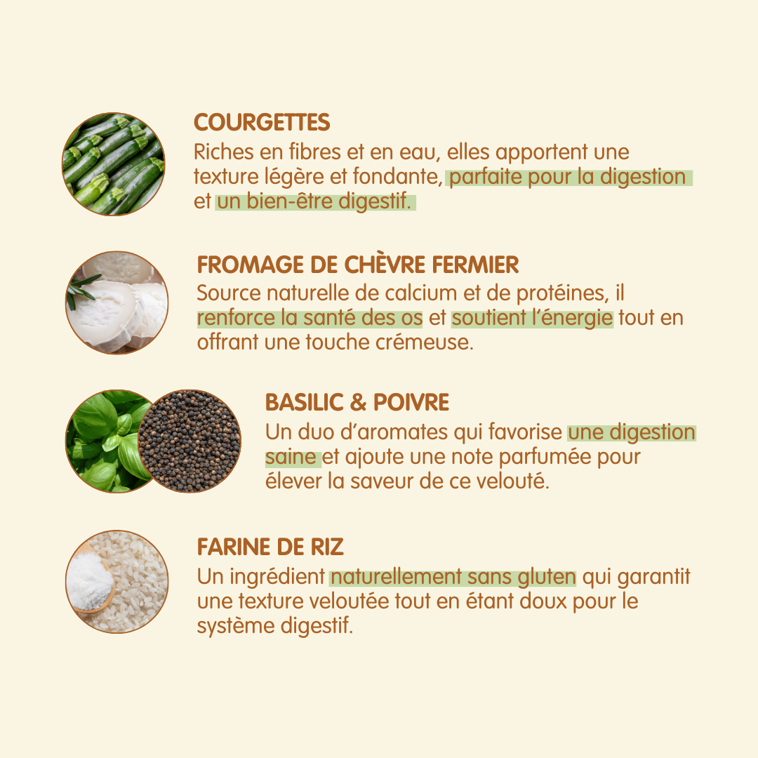 Soupe courgettes & chèvre