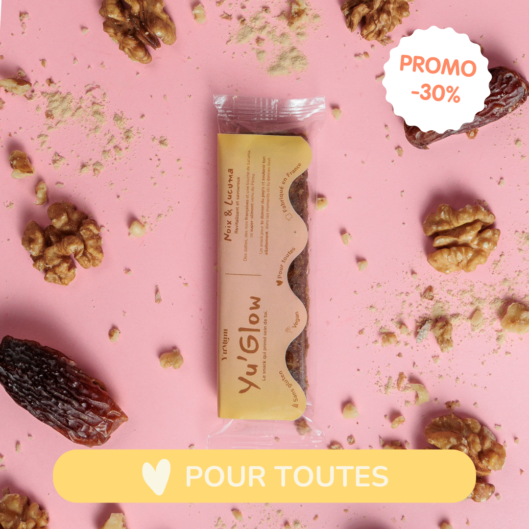 Yu' Glow - Noix & Lucuma - Pack de 6 energy barres